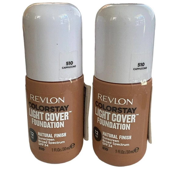 Bundle of 2! New Revlon COLORSTAY Light Cover Foundation #510 Cappuccino - Picture 1 of 4